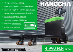 PROMOTION on electric pallet trucks with a modern LI-ION battery with a larger capacity of 24V/40Ah!!!